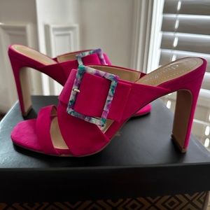 Charles David Magenta MicroSuede Sandal